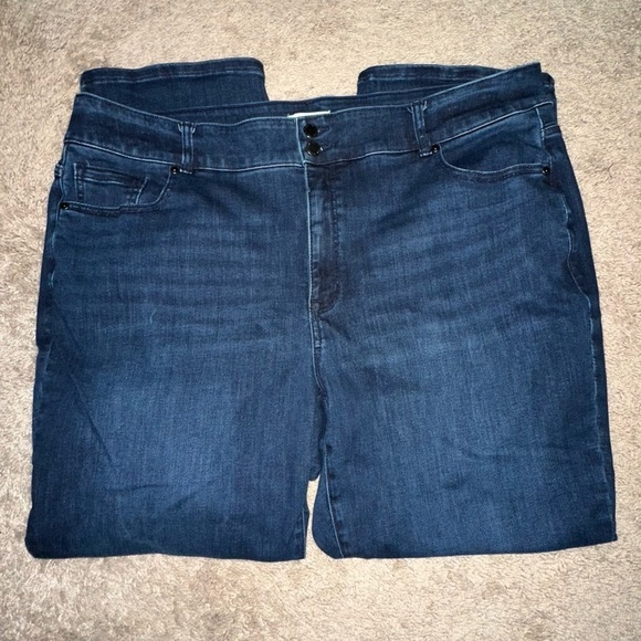 Lane Bryant Flex Magic Wasitband Tighter Tummy High Rise Straight Jeans sz 24 - Picture 8 of 11